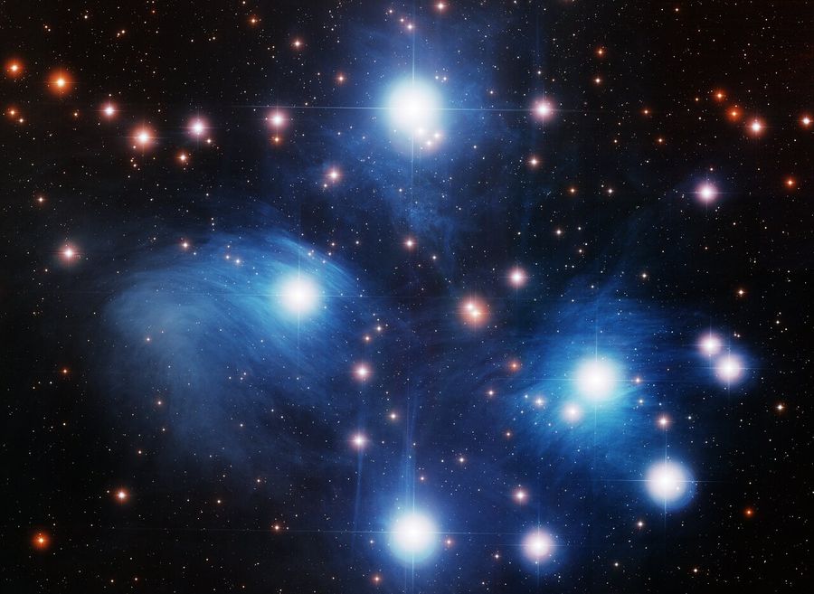 Pleiades, a star cluster in Taurus